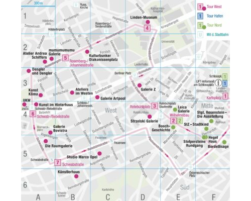Stadtplan Tour West